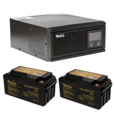 Комплект резервного питания ALTEK ASK12 800VA/640W DC12V + 2x гелевая батарея ALTEK ABT-65-12-GEL