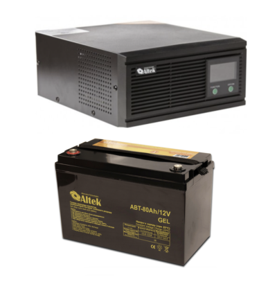 Комплект резервного живлення ALTEK ASK12 800VA/640W DC12V + гелева батарея ALTEK ABT-80-12-GEL