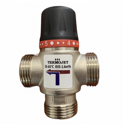 Клапан термостатичний триходовий Termojet TMV132 (35-60°C)