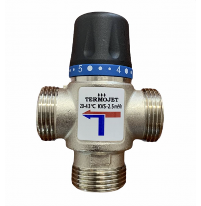 Клапан термостатический трехходовой Termojet TMV121 (20-43°C)