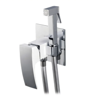 Змішувач для гігієнічного душу Koer KB-23007-04 (Колір хром+білий) (KR5162)