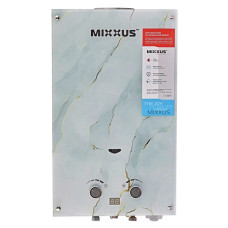 Газовая колонка MIXXUS GWH-0510 BASIC GLASS дымоходная 10 л/мин (панель из стекла с рисунком) (WH0026)
