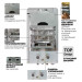 Газовая колонка MIXXUS GWH-0510 BASIC GLASS дымоходная 10 л/мин (панель из стекла с рисунком) (WH0026)