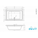 Ванна акрилова Devit Iven 18012141 180х120 см з ніжками
